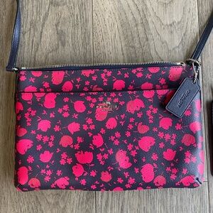 NWOT Coach Pink Floral Crossbody Bag